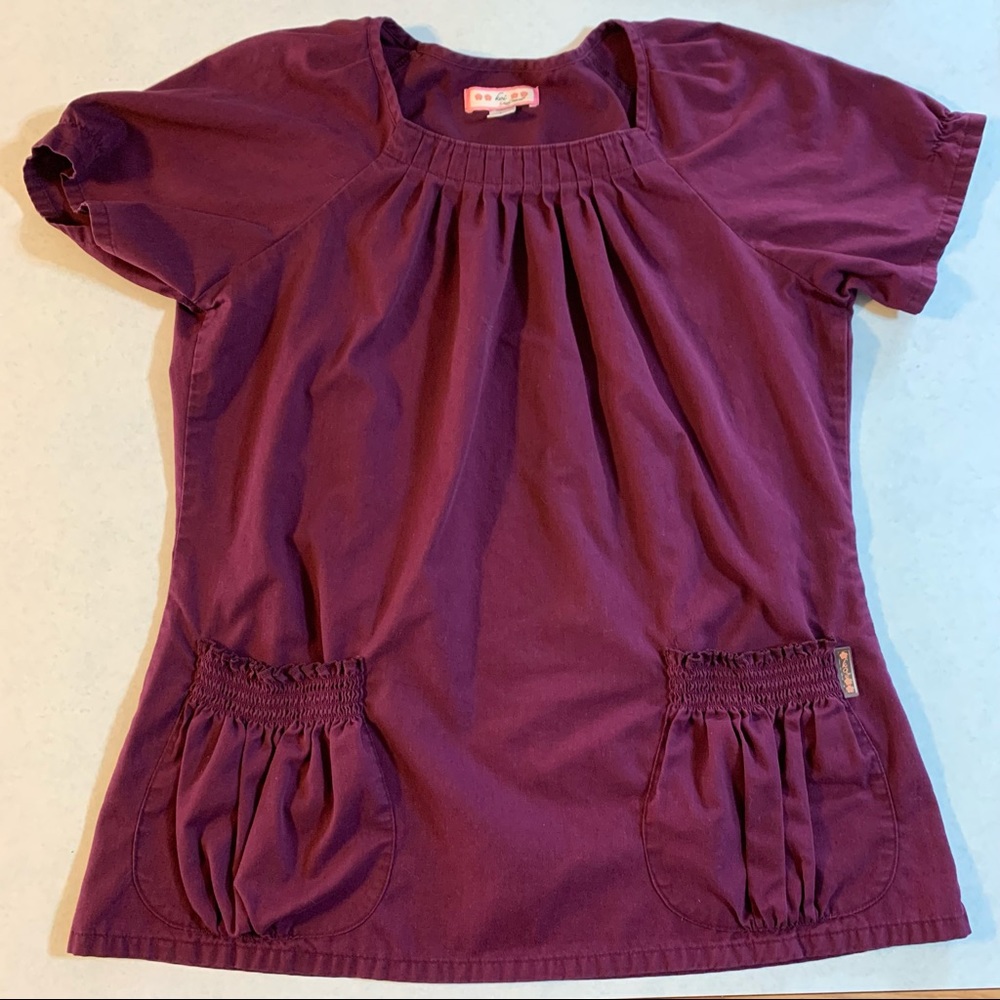 Scrub Top Large Koi by Kathy Peterson Pleated